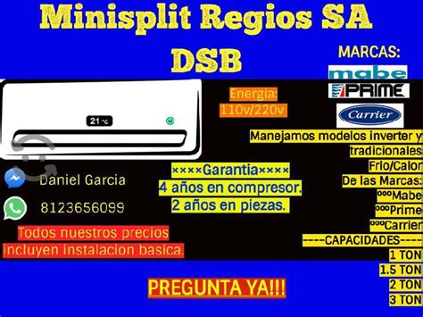 Minisplit V V En Bustamante Nuevo Leon Clasf Casa Y Jardin