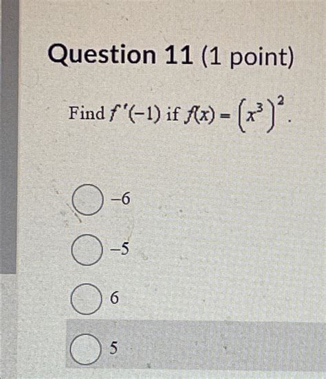 Solved Question 11 1 Point Find F 1 If Chegg