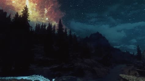 Skyrim Wallpaper Night - 1920x1080 Wallpaper - teahub.io