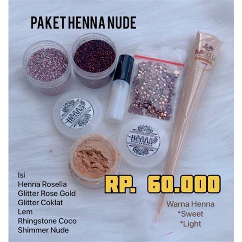 Jual Paket Pemula Henna Nude Rosella Shopee Indonesia