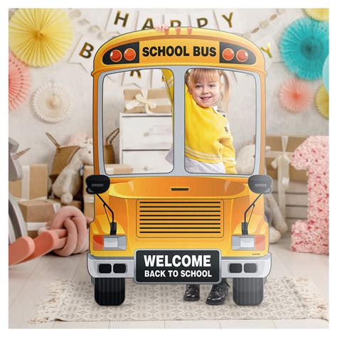 Buy School Bus Photo Frame Custom Back To School Photo Booth Selfie