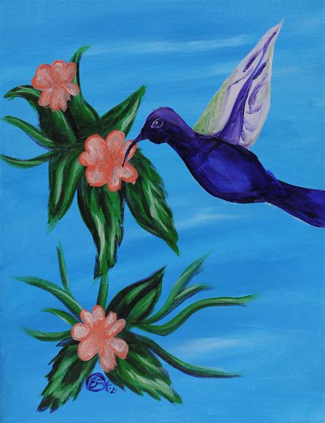 Paint Kit Hummingbird Bliss Acrylic Painting Kit Video Lesson