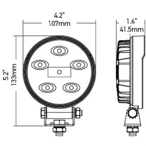 LED 700 Lumen Round Hella Work Light Mill Supply Inc