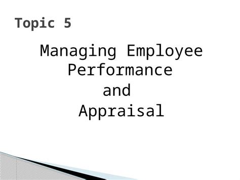 PPTX Managing Employee Performance And Appraisal Employees