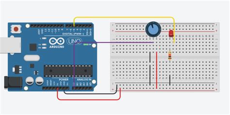 Fadingcontrolling Ledbrightness Using Potentiometervariable Resistor