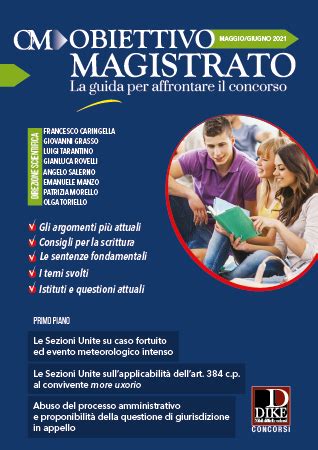 Rivista Obiettivo Magistrato Maggio Giugno Dike Giuridica