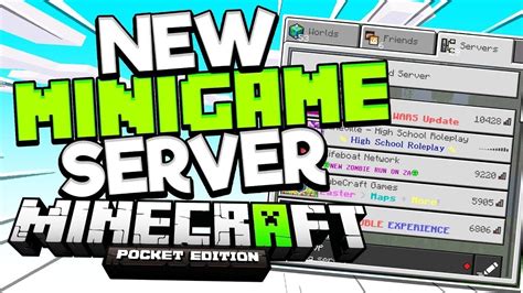 New Minigame Server In Mcpe Minecraft Bedrock Edition Youtube