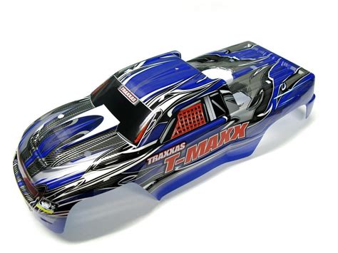 T Maxx 33 Body Shell Blue And Grey W Decals 4907 Traxxas Ebay