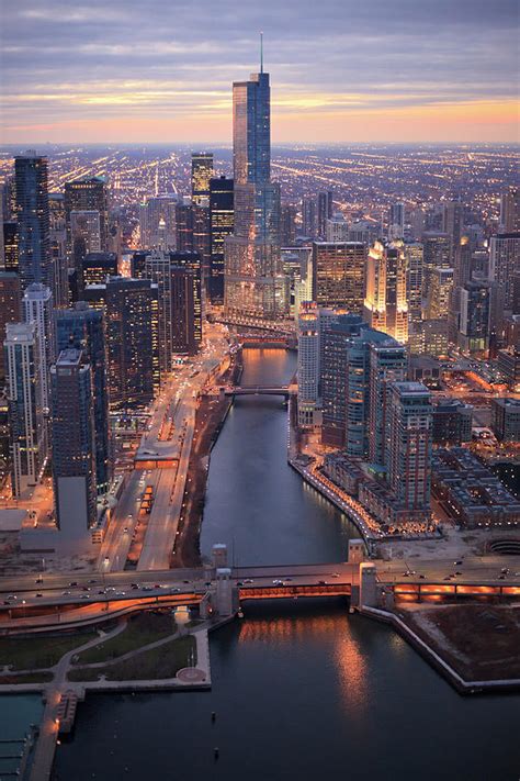 Chicago Downtown - Aerial View by Berthold Trenkel