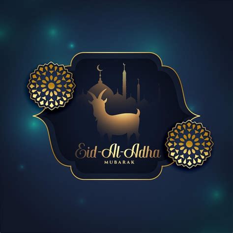 Diseño De Tarjeta De Felicitación Eid Al Adha Mubarak Vector Gratis