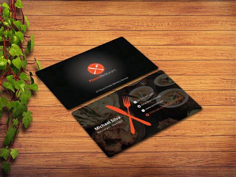 Free & Premium Restaurant Business Cards 2021 | TechMix