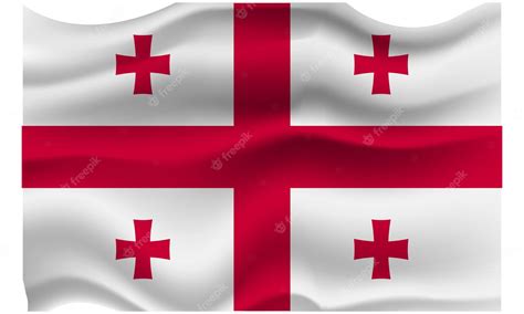 Premium Vector Georgia Waving Flag Realistic 3d