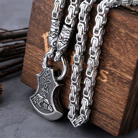 Collier Tête de Hache Viking Bijoux Nordique Médiéfan