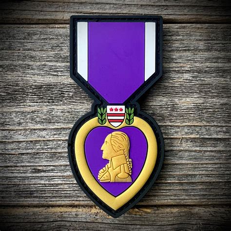 Purple Heart Medal Pvc Patch Us Military Army Navy Marine Corps