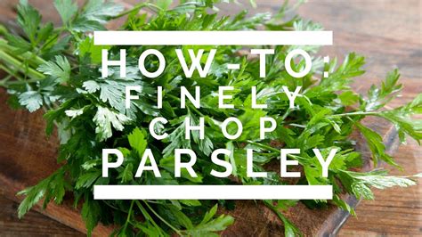 How To Finely Chop Parsley YouTube