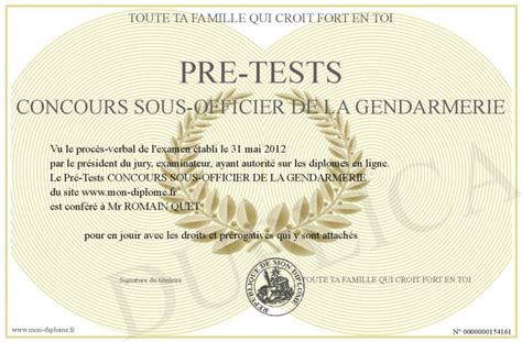 Pre Tests Concours Sous Officier De La Gendarmerie