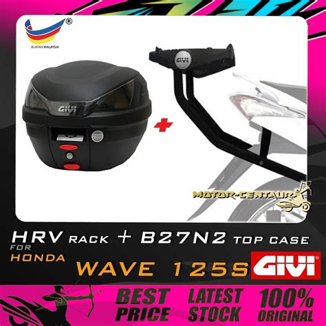 SET KOMBO KOTAK BOX GIVI B27 B27N2 TOP CASE HONDA WAVE 125S HRV HEAVY