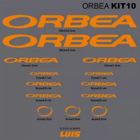 Orbea Kit10 Sticker Calcomania Para Cuadro De Bicicleta Bici MercadoLibre