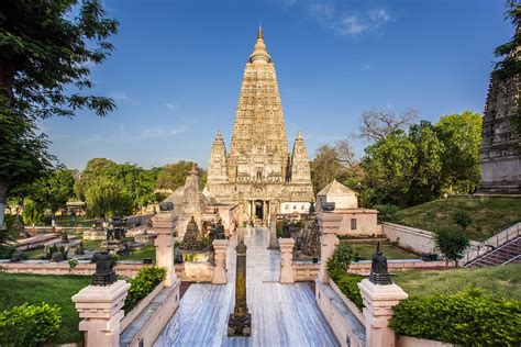 Mahabodhi Temple Complex At Bodh Gaya