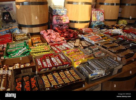 American Chocolate Bars And Candy In A Sweet Shop In San Francisco Bay