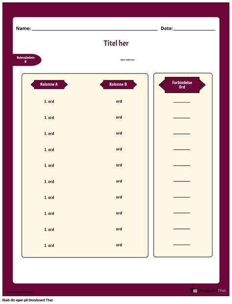 Sammensatte Ord Engelsk Arbejdsark Storyboard Par Da Examples