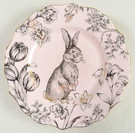 Fifth Pts Bunny Hill Plates Spring Coloring Pages Salad Plates