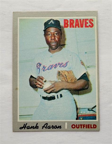 Topps Hank Aaron Atlanta Braves Hof Marked Baseball Card Vg