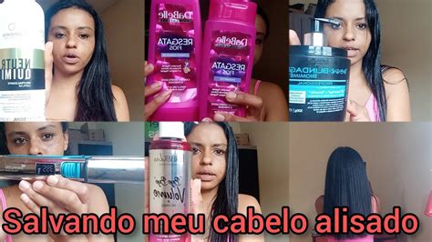 Rotina Capilar Salvando Meu Cabelo Alisado Em Casa Youtube