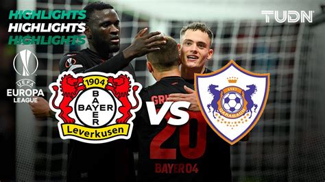 Bayern Leverkusen Vs Qarabag Highlights Uefa Europa League