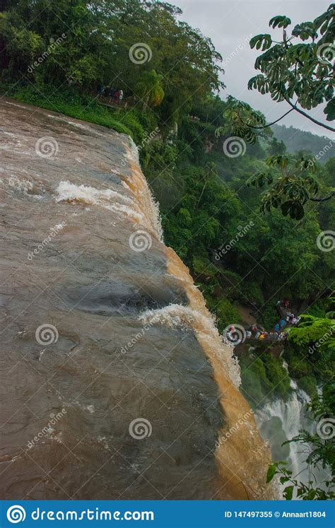 Paisagem Das Cachoeiras De Iguazu Maravilha Do Mundo Em Puerto Iguazu