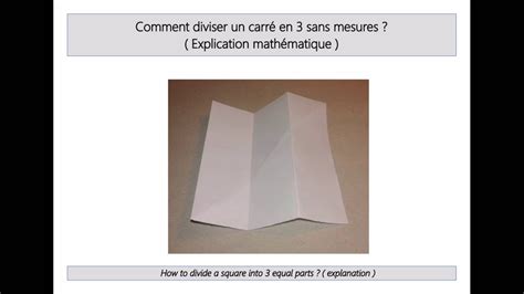 Comment diviser un carré en tiers explication mathématique How to