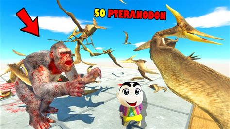 Pteranodon Vs Every Unit Shinchan And Chop Fight Dinosaurs Funny