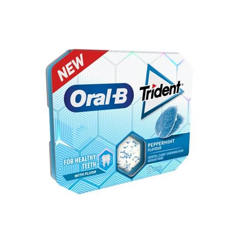 Buy Trident Oral B Peppermint Chewing Gum 12u