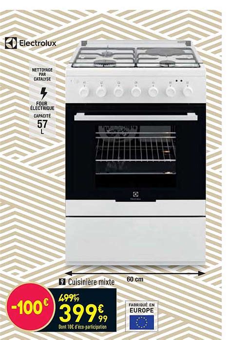 Promo Cuisinière Mixte électrolux chez Conforama iCatalogue fr