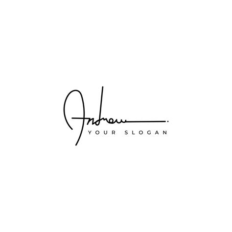 Andrew Name Signature Logo Design 45918407 Vector Art At Vecteezy