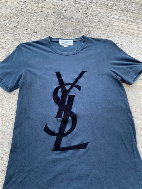 Yves Saint Laurent Shirt YSL Big Logo T Shirt Size Medium Etsy