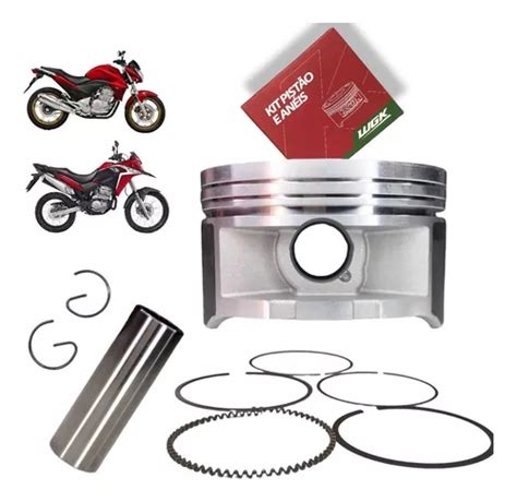 Kit Pistão Anéis Cb300 Xre 300 Wgk 1 00 Pino E Trava Parcelamento