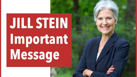 Jill Stein Has An Important Message For You Youtube