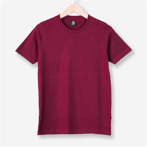 Jual Bajubaja Tshirt Basic Maroon Kaos Polos Oblong Marun Lengan