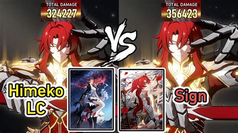 Argenti Signature Lightcone Vs Himeko Lightcone Damage Comparison Honkai Star Rail Argenti