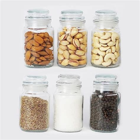 Asian Aura Spice Glass Jars For Kitchen Glass Jars For Dry Fruit And