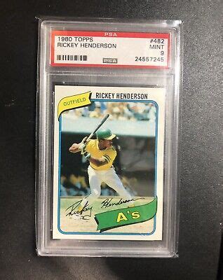 Topps Rickey Henderson Rc Psa Mint Ebay