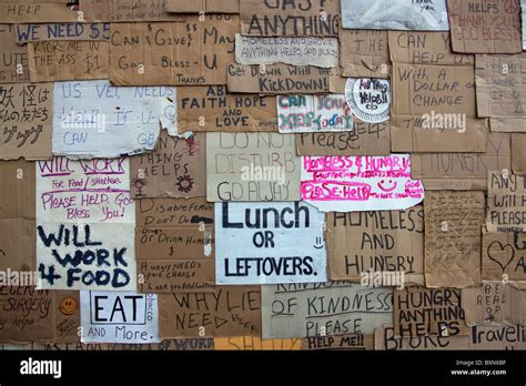 Homeless People Signs