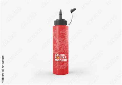 Plastic Sauce Bottle Mockup Stock Template Adobe Stock