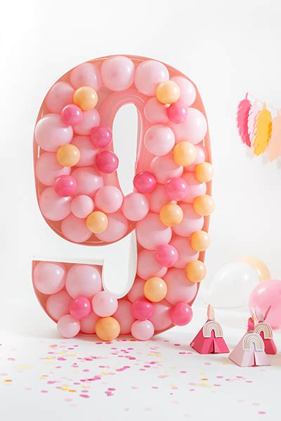 Números con Globos confetiypurpurina