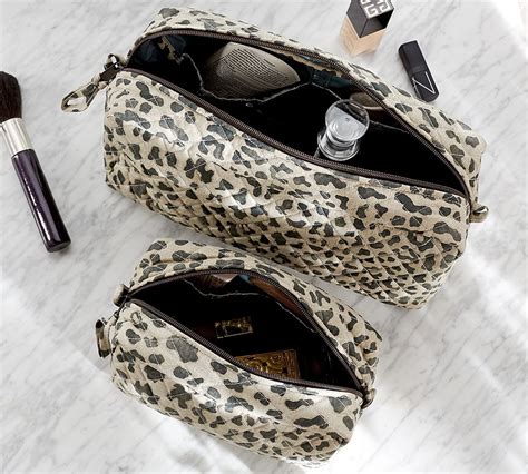 Leopard Makeup Bags Set Of 2 Pottery Barn