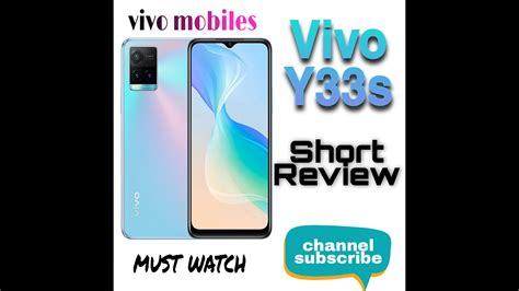 Short Review Y 33s Vivo Y33s Smart Phone Review Youtube