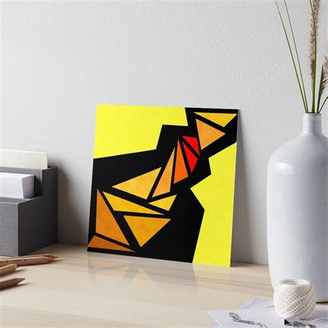 Abstract Geometric Triangles Yellow And Black By Edrawings38