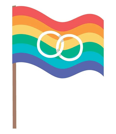 Lgbtq Flags With Rings Over White 24719196 Vector Art At Vecteezy