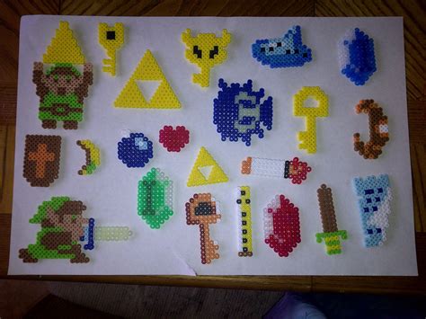 Legend Of Zelda Items Out Of Perler Beads The Legend Of Zelda Perler